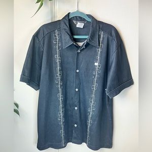 Quicksilver NWOT Mens Medium Collared Button Down shirt cuffed short sleeve
